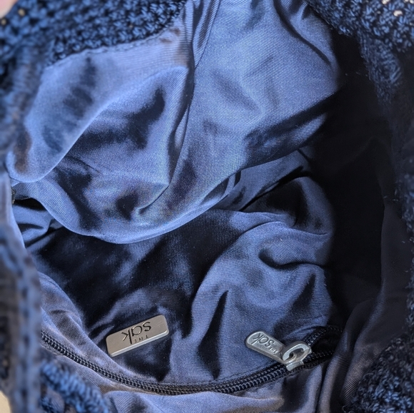 The Sak Navy Blue Dylan Crochet Drawstring Bucket Backpack Bag main image 9